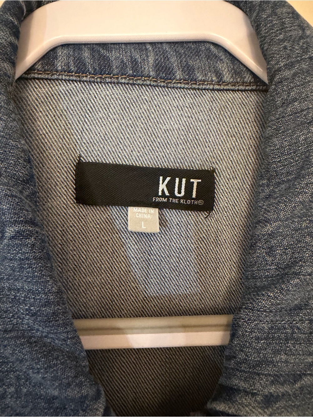 KUT from the Kloth brand size L Blue denim shirt/jacket - Picture 3 of 14